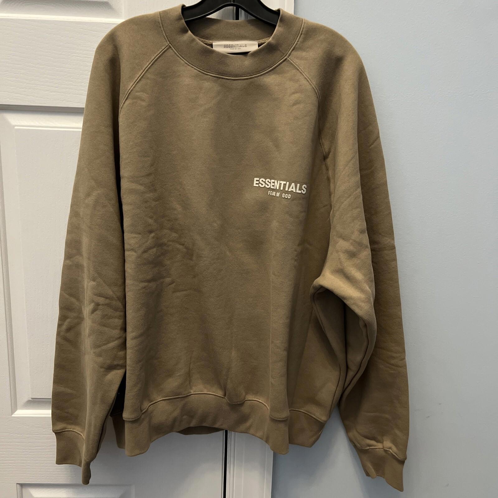 Essentials Fear Of God Essential Crewneck Sweatshirt In Green Size Medium